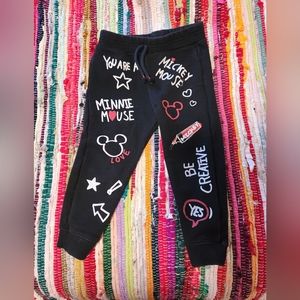 Zara Girls Collection Disney Collab Sweatpants Mickey Mouse